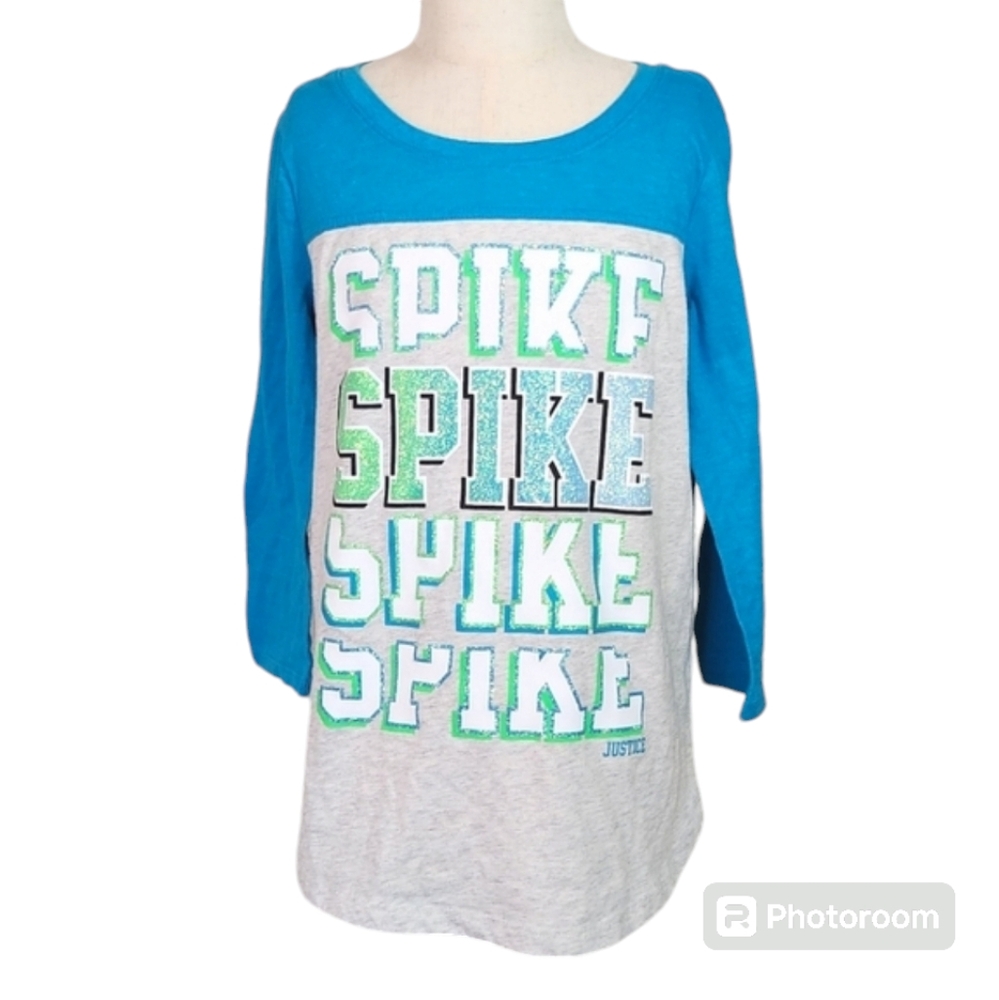 Justice Girls “Spike” Raglan Sleeve Graphic Tee - Size 12